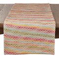 Saro Lifestyle SARO  16 x 72 in. Rectangular Woven Table Runner with Confetti Design - Multi Color 1829.M1672B